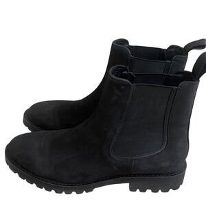 Thursday Boot Co Legend Black Matte Leather Chelsea Lug Sole Boots Womens 9 Wide